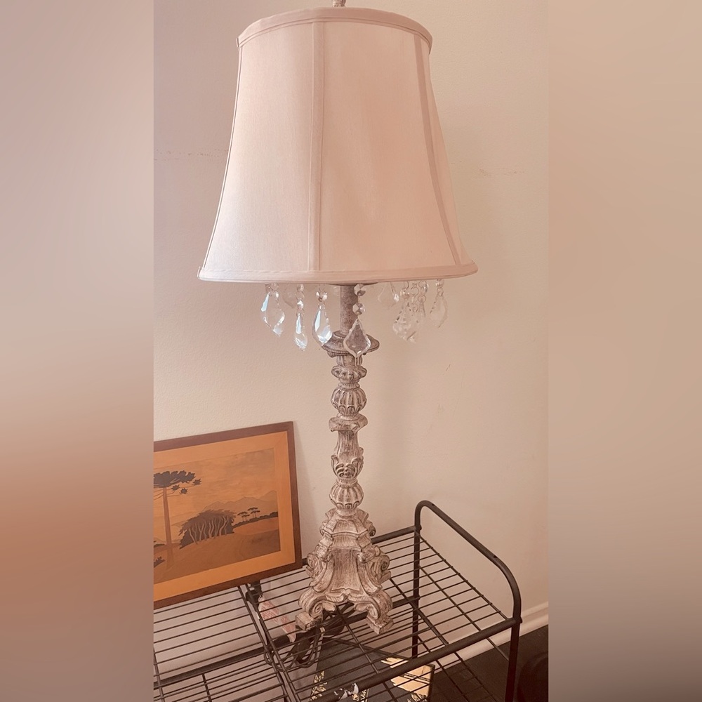 Barnes and Ivy Duval 34" Tall Candlestick French Traditional End Table Lamp.